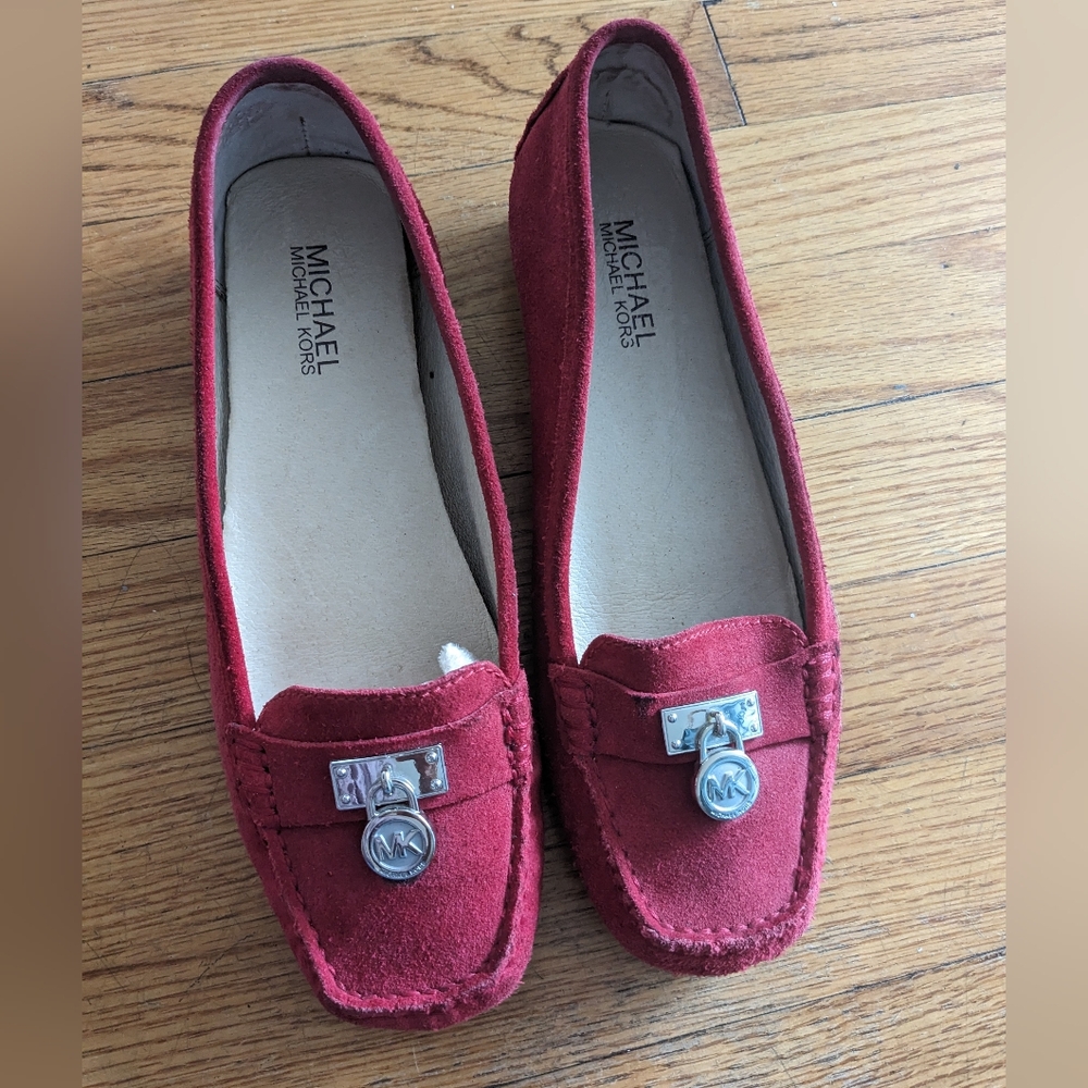 Michael Kors Red Suede Loafers for Women